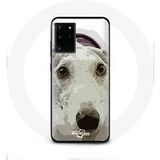 Maniacase Etui voor Samsung Galaxy S11 Plus Pitbull hond wit