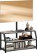 HOMCOM meuble TV - Panneau de particules - 110x43x150cm - Gris