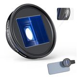 NEEWER 1,55 x blauwe anamorfe lens compatibel met iPhone Android Samsung, telefoon camera-accessoires met 17 mm schroefdraadlensclip en 58 mm filteradapterring, filmisch breedbeeldeffect, LS-43 ULTRA