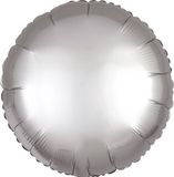 Amscan Folieballon Satin Platina Rond, 43cm