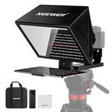 NEEWER BASICS X12B aluminium hefbare teleprompter, 12 inch voor iPad, tablet, telefoon, DSLR-camera, afstandsbediening & app-bediening, compatibel met iOS Android, Pro, voor online onderwijs, live