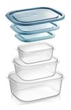 Tescoma 896944 diepvriescontainer 4FOOD, 3 stuks, 0,5; 1,0; 2,0 l