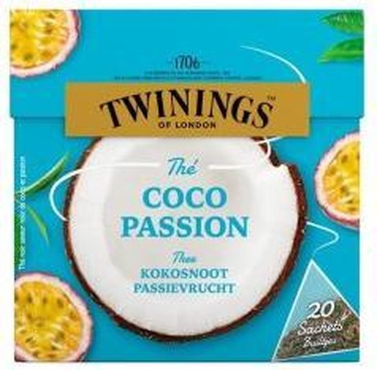 Twinings Zwarte thee kokosnoot passievrucht (20st)