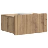 vidaXL Muurbevestigde Nachttafel Artisanaal eiken 49 x 34,5 x 24 cm