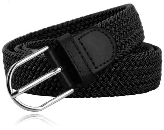 LGT JWLS Herencanvasriem - Elastisch, Zwart - 100cm