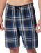 Schiesser heren mix + relax woven pyjamabroek kort check blauw