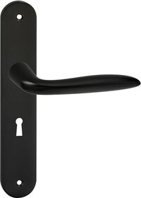 Impresso Lake Deurbeslag Voor binnen Ovaal deurschild met schroef en sleutelgat AluminiumZwart