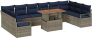 vidaXL Tuinbank Grijs Polyrattan