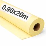 OFITURIA Kraftpapier, pastelgeel, rol 0,90 x 20 m, 1 rol, verpakkings- en cadeaupapier, knutsel- en naaipatroon, robuust en gemakkelijk te snijden