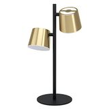 EGLO LED Tafellamp Altamira, retro tafellamp in geborsteld messing
