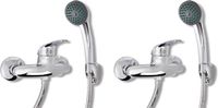 vidaXL Douche mengkraan - Set van 2 - Zilver - Modern - Staal