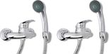 vidaXL Douche mengkraan - Set van 2 - Zilver - Modern - Staal