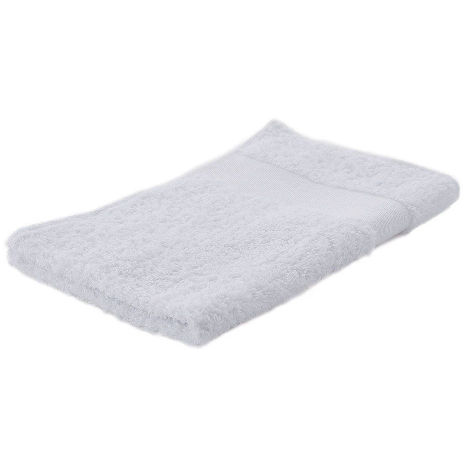 Arowell gastendoek gastenhanddoek 50 x 30 cm - wit - 10 stuks