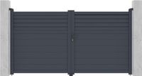 EXPERTLAND Double Swing Gate Aluminum - Anthracite - 300x161cm