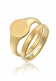 KUZZOI - Heren zegelring ring set Basic Minimal Trend in 925 Sterling Zilver
