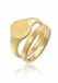 KUZZOI - Heren zegelring ring set Basic Minimal Trend in 925 Sterling Zilver