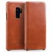 moVear étui pour smartphone FlipSide S compatible avec Samsung Galaxy S9 + [Plus] [6.2 "], avec clips magnétiques, un chiffon en microfibre, marron