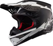 Alpinestars Supertech S-M10 Ampress Helm Ece 22.06 Zwart Wit Mat