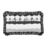 Sleepdown Tie Dye Fringe Gevuld Kussen Zacht Decoratief Katoen Kussen voor Home Decor Sofa Slaapkamer en Auto - 35cm x 50cm - Zwart