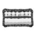 Sleepdown Tie Dye Fringe Gevuld Kussen Zacht Decoratief Katoen Kussen voor Home Decor Sofa Slaapkamer en Auto - 35cm x 50cm - Zwart