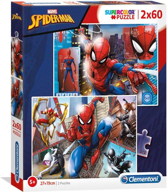 Clementoni Puzzel Spiderman, 2x60st