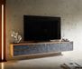 DELIFE TV-meubel Teele acacia natuurleisteen 200 cm 4 deurs zwevend lowboard