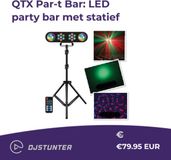 QTX Par-t Bar: LED party bar met statief