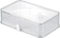 Merkloos Récipient hygiénique pour réfrigérateur - Plastique transparent - 14 x 22 cm - 1 pièce cloche à fromage