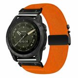 By Qubix - Geschikt voor Garmin bandje - 20mm Quickfit - Nylon bandje met parachute sluiting - Oranje - Geschikt voor Garmin Fenix 9 / 9 pro - 43mm
