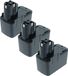 Vhbw - 3x Batteries Compatible Avec Würth Abs12m2, Abs12m-2, Abs12 M2, Abs12 M-2, Abs12 -m2 Outil Électrique (3000mah Nimh 12 V)