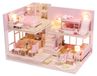 Elzusha - Kit de maison de poupée à faire soi-même avec meubles et musique - Maison de poupée en bois pour enfants et adultes