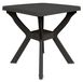 Table de jardin en plastique 70 cm, anthracite, idéal pour l'extérieur