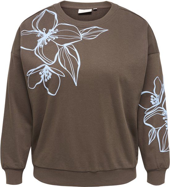 ONLY CARMAKOMA Dames Sweater Bracken Katoen/Polyester Regular Fit
