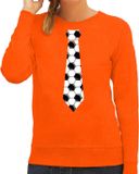 Bellatio Decorations Shoppartners Bv Oranje fan sweater voor dames - voetbal stropdas - Holland / Nederland supporter - EK/ WK trui / outfit XXL
