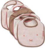 Jollein Lätzchen Jersey Wasserdicht Miffy Moments - Silk Rose - 5 Stück