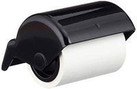 Wedo 80201 Rolopener, ABS-kunststof, ingebouwde rol van wispapier, 6,4 x 8,4 x 8,7 cm, zwart
