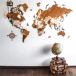 LosokaWood Décoration murale carte du monde 3D Wzór 4