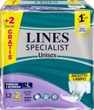 Lines Specialist Incontinence Nappy Size L 12+2