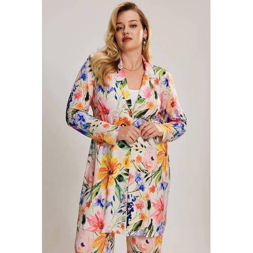 YOEK gebloemde regular blazer multi