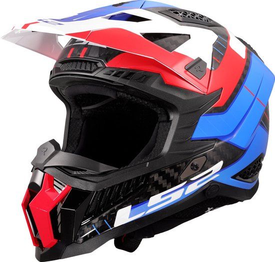 LS2 MX703 X-Force Galuo Wit Rood Blauw 06 Crosshelm - Helm