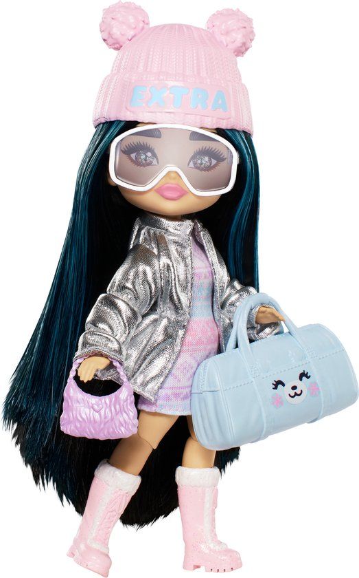 Barbie Extra Fly Mini's - Sneeuw - Winter outfit - Met accessoires - 14 cm - Barbie pop
