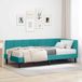 Maison Exclusive - Lit cadre avec sommier intégré, 2 pièces, turquoise, 90 x 190 cm, en velours