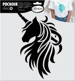 Aladine sjabloon eenhoorn 28x28 cm creatieve hobby stencil.