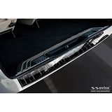 Zwart-Chroom Mercedes-Benz Zwart-Chroom RVS Achterbumperprotector passend voor Vito / V-Klasse 2014-2019 & Facelift 2019- 'Ribs' 'XL'