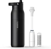 BRITA LARQ Essential waterfles met rietje en waterfilter - Zwart - 1000ml
