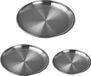 Assiettes en acier inoxydable - set de 3 - durable et léger - de qualité alimentaire