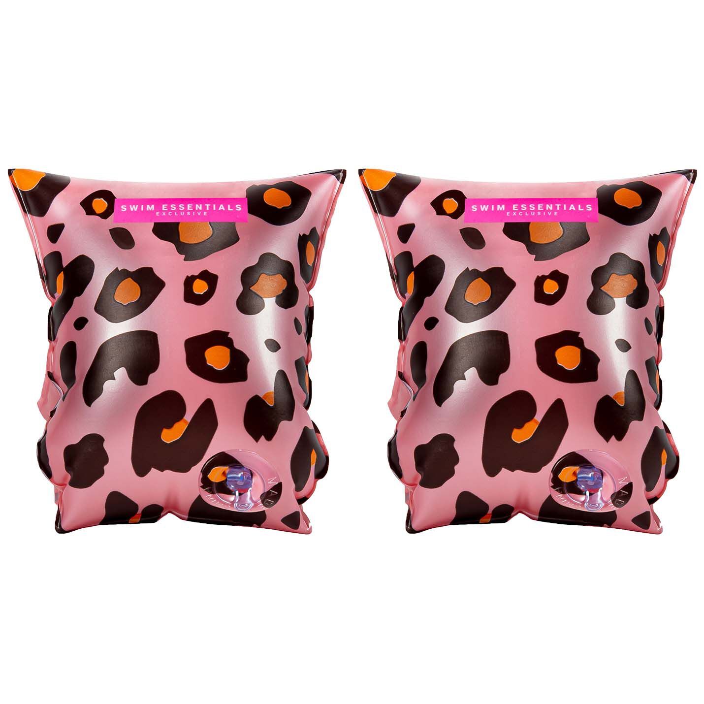 Swim Essentials Roze Panterprint Zwembandjes 0-2 jaar