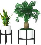 Merkloos Metalen Plantenstandaard voor Binnen en Buiten - Verstelbare Hoekhouder voor Potten tot 14 Inch