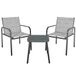 HOME DECO FACTORY - HDO0382 - Compacte Tuinset met Elegant Geometrisch Patroon - Grijs