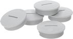 Kalitec 5 stuks G4512210 M12 afdichtpluggen, kunststof, rond, lichtgrijs
